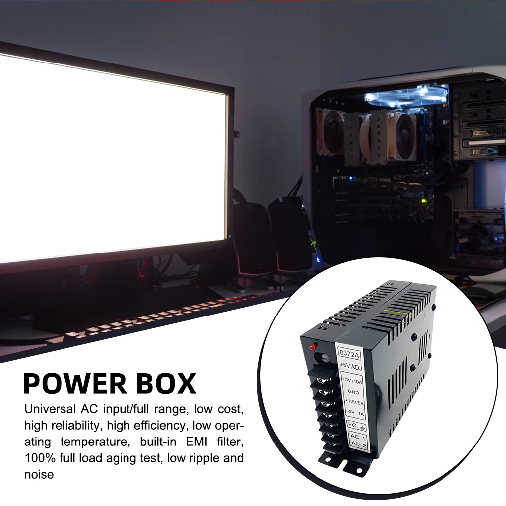 

Arcade Parts Switching Power SupplyBox 12V 5V Retro Cabinet Pinball Accessories DIY Self-assembly Universal EU Plug
