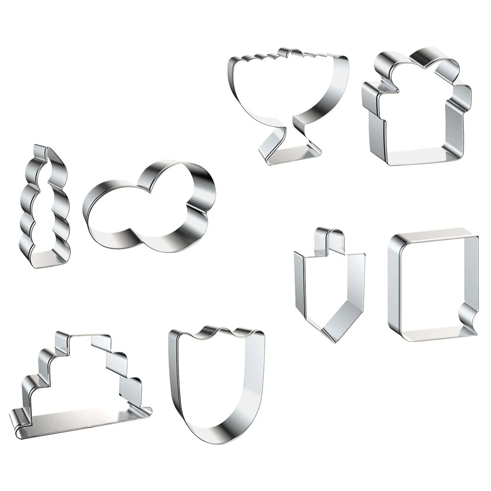 

Cookie Molds Hanukkah Biscuit Cuttersbaking Chanukah Metal Party Steel Stainless Menorah Dreidel Kitchen Fondant Tools Shapes