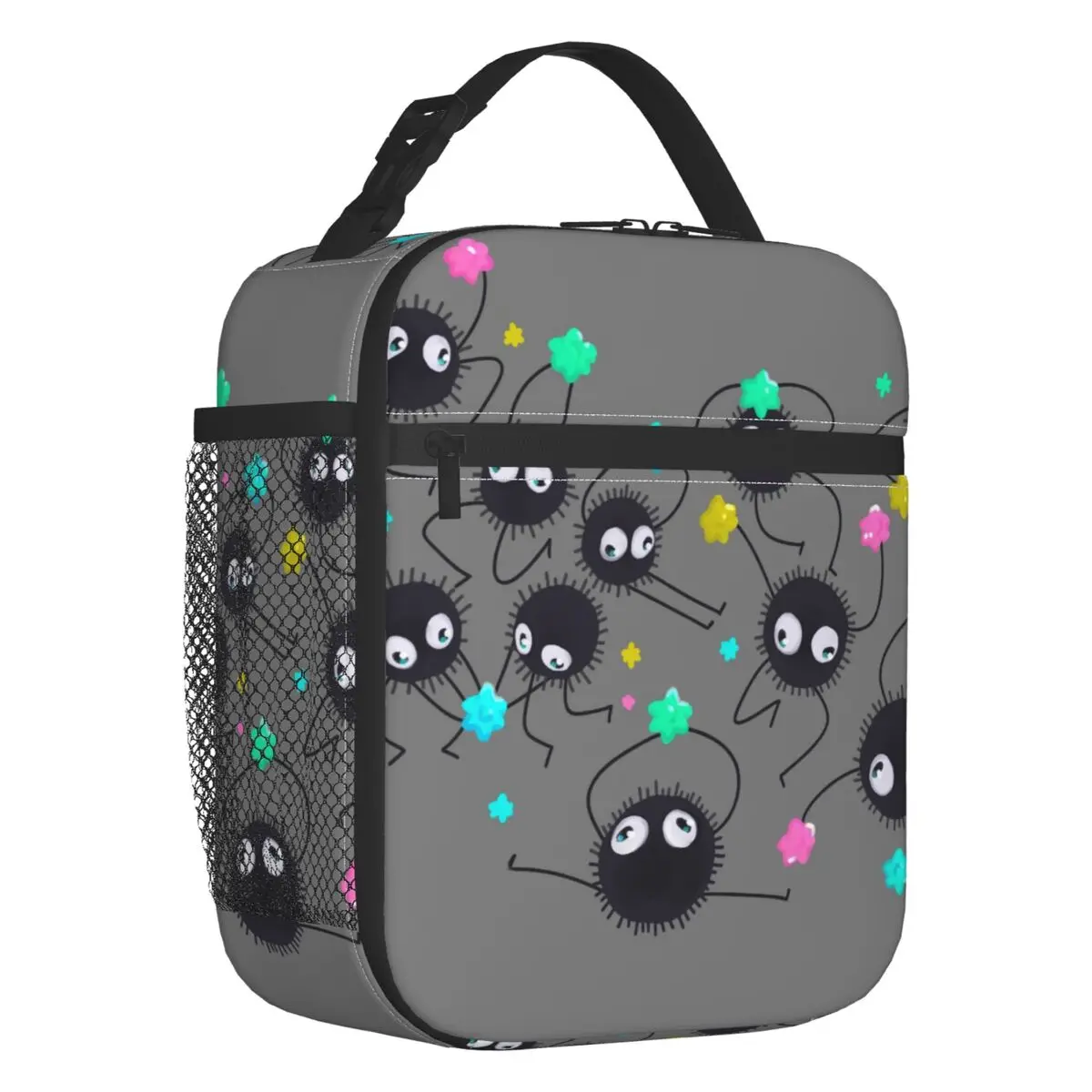 Spirited Away Soot Sprites Insulated Lunch Bags Ghibli Neighbor Totoro Anime Resuable Thermal Cooler Food Lunch Box Kids School