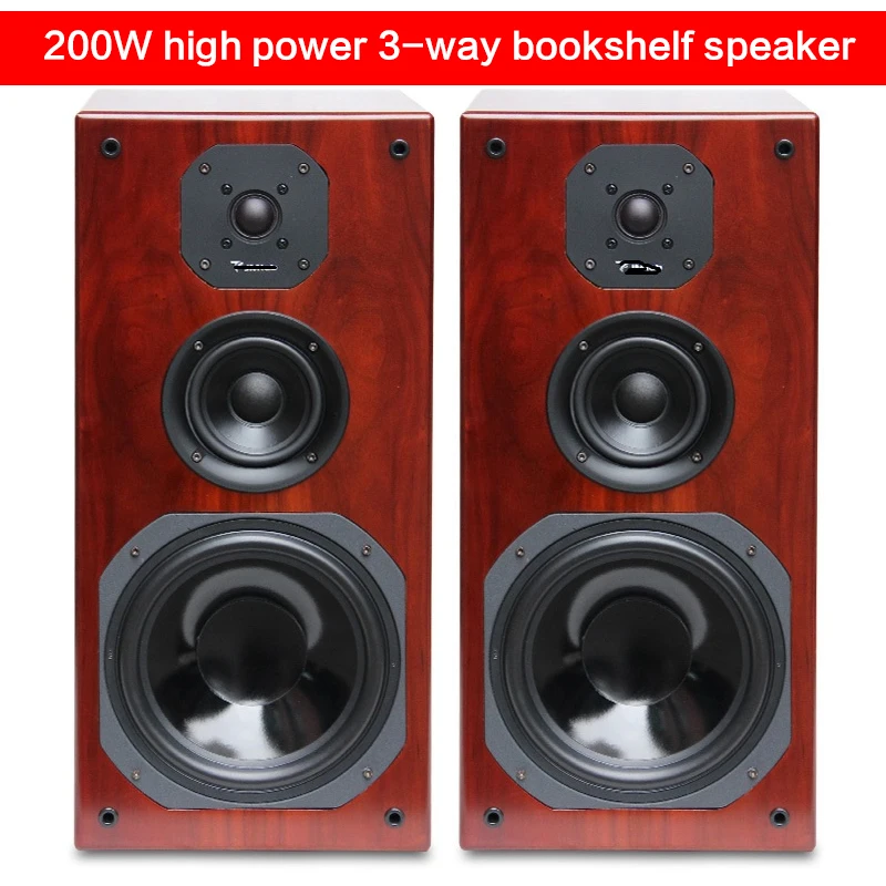 

180W 8-inch High-power Three-way Bookshelf Speakers Home Theater HiFi Fever Passive Floor-to-ceiling Speakers Front Speakers