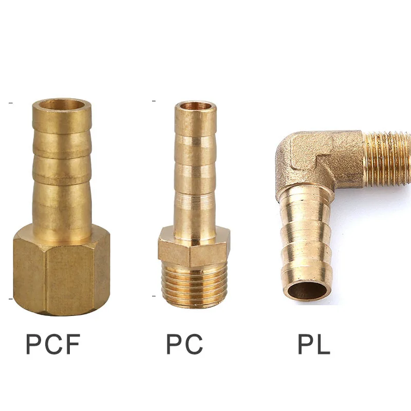

Pagoda connector 6 8 10 12 14mm hose barb connector, hose tail thread 1/8 1/4 3/8 1/2 inch thread (PT)brass water pipe fittings