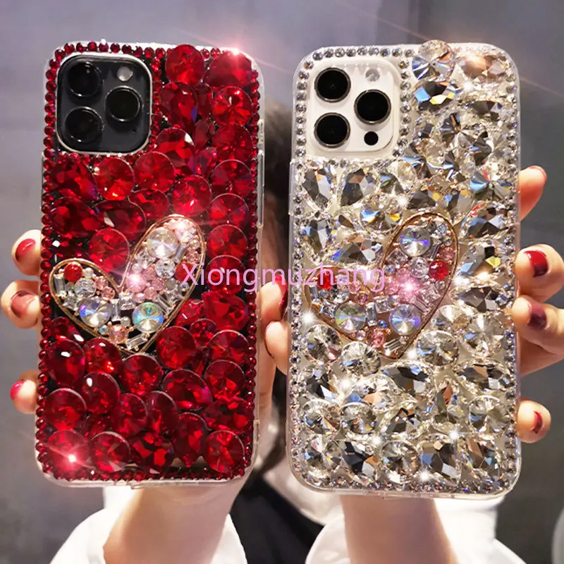 3d glitter diamond phone case for motorola moto g9 plus g9 play g10 g20 g30 g50 g60 g100 g200 g71 g41 crystal rhinestone cover free global shipping
