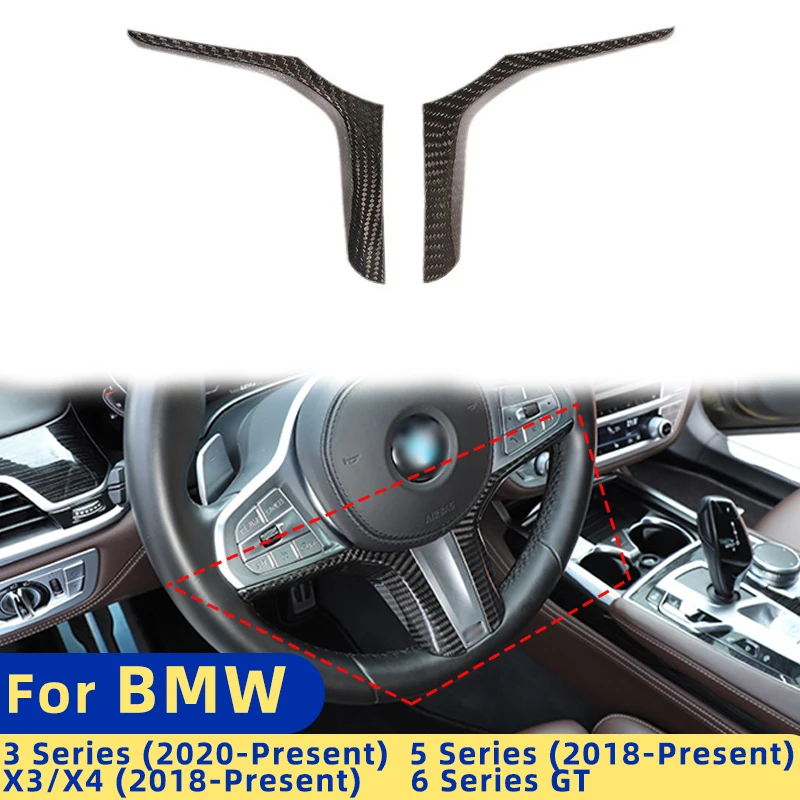 Фото Наклейка на руль автомобиля из углеродного волокна, подходит для BMW 3 серии X3 X4 X5 X6 X7 M5 G01 G02 G05 G07 M3 G80 G81 M4 G82 G83 №1