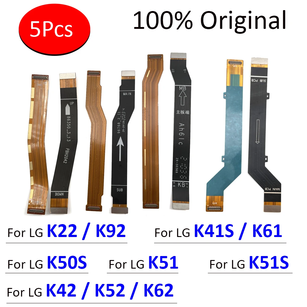 5 шт./Лот, оригинальный основной FPC ЖК-дисплей Разъем материнская плата гибкий кабель для LG K22 K41S K42 K50S K51 K51S K52 K61 K62 K92