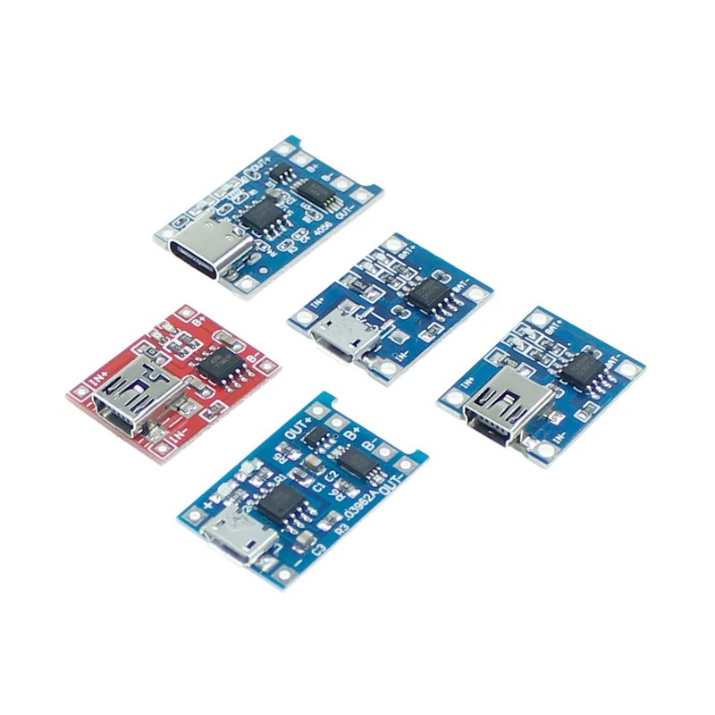 10pcs TP4056 18650 Protection Board 3.7v 3.6V 4.2V DIY 1A lithium battery charging board TYPE-C / Mini micro USB interface | Электронные