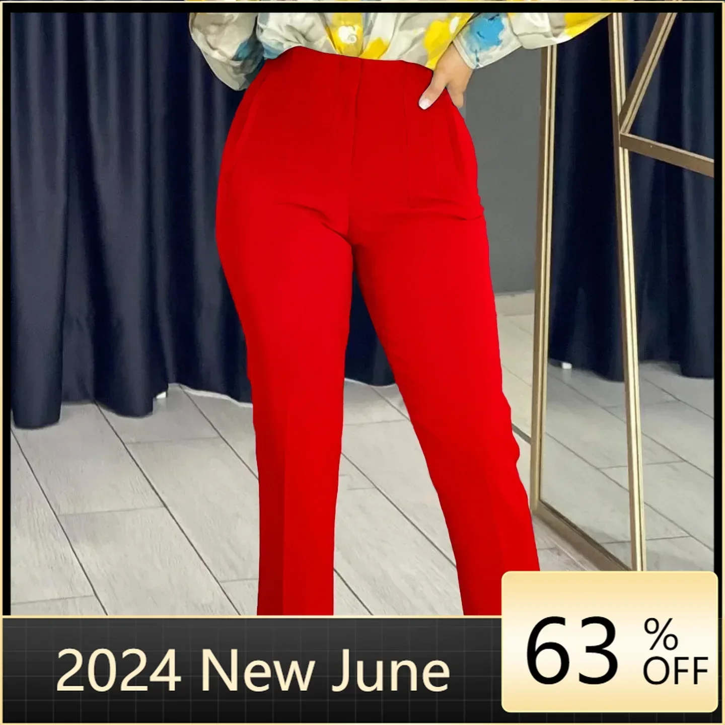 Брюки женские до щиколотки Элегантные классические штаны с завышенной талией