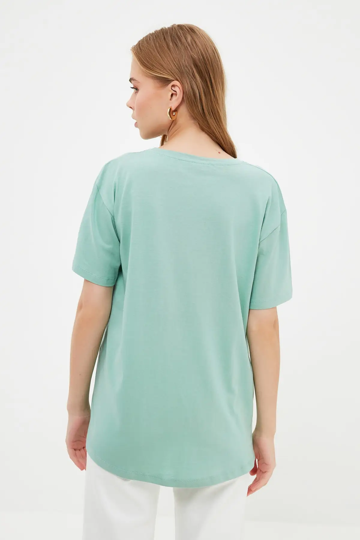

Trendyol Boyfriend Printed Knitted T-Shirt TWOSS21TS3986