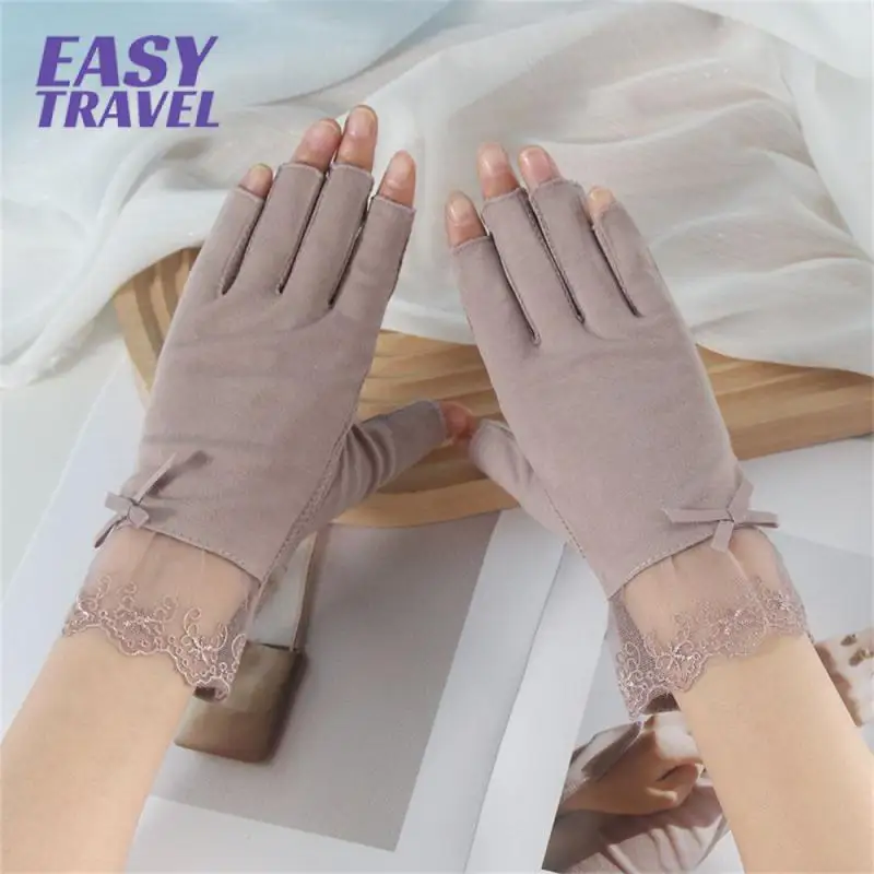 

Mesh Breathable Sunscreen Gloves Average Size High Elastic Sweat Driving Gloves Summer Gloves Touch Screen Design Gloves Cotton