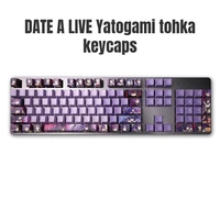 108keysset anime custom design date a live yatogami tohka keycaps for mechanical keyboard mx switch of japanese anime cute girl