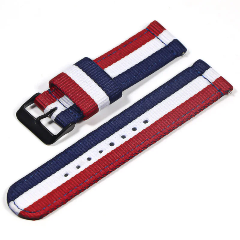 22mm watch strap For Samsung Galaxy watch 46mm 42mm Active2 Active1 Gear S3 frontier Sports nylon nato strap