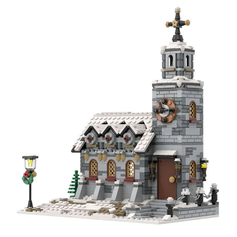 

Christmas Winter Series winter chapel building compatible puzzle toy -58208