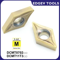 edgev dcmt070202 dcmt070204 dcmt11t304 dcmt11t302 dcmt11t308 cnc carbide inserts boring turning tools blade stainless steel