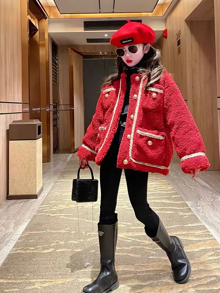 

Girls' cotton sandwich small fragrant coat Autumn and winter 2022 new foreign air warm coat jacket
