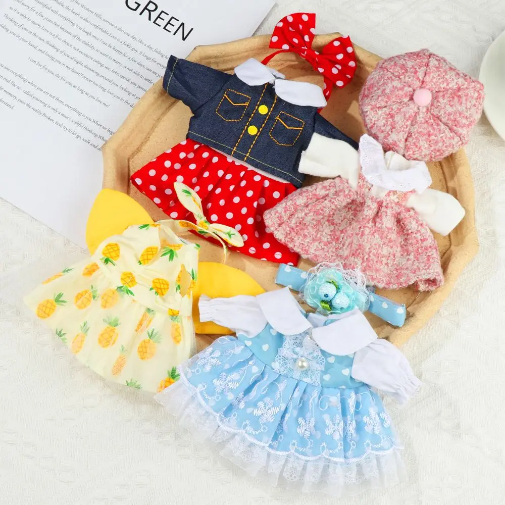 

Doll Clothes for 17cm Lamb Doll Clothing Cotton Stuffed Sheep Plush Bunnies Dolls Accessories Change Dressing Game Toy Outfit