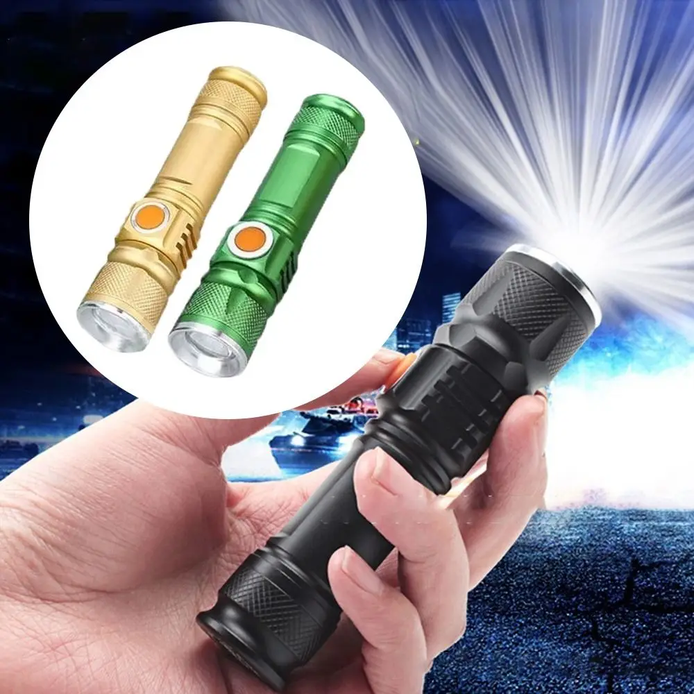 

New Emergency Multi-Functional Outdoor Household LED Flashlight Strong Lights USB Rechargeable Light Searchlight