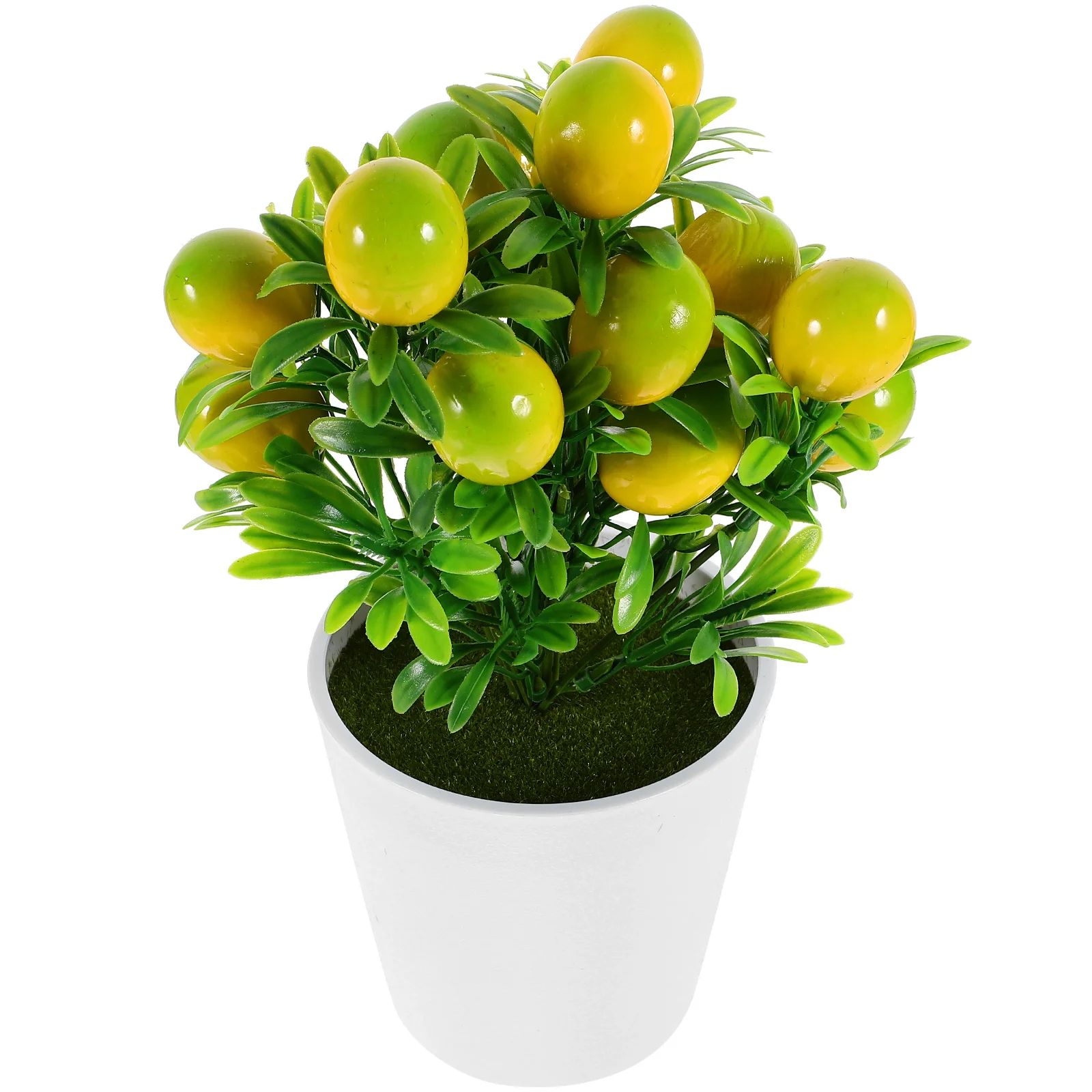 

1 Set Potted Artificial Lemon Simulation Lemon Branches Faux Lemon Plant Bonsai