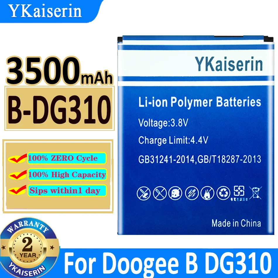 

3500mAh YKaiserin Battery B-DG310 For Doogee DG310 B DG310 New Bateria + Track NO