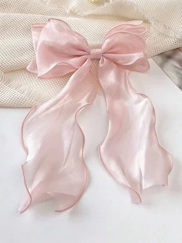 Черные заколки для волос с бантом из органзы