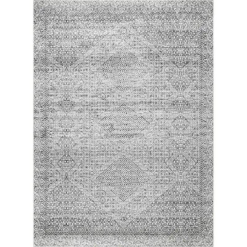 

Washable Abstract Tribal Accent Rug, 3` x 5`, Gray