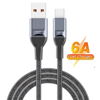 66w usb type c cable for huawei p40 pro 6a fast charging type c cable usb c charger moble phone for xiaomi usb c date wire cord