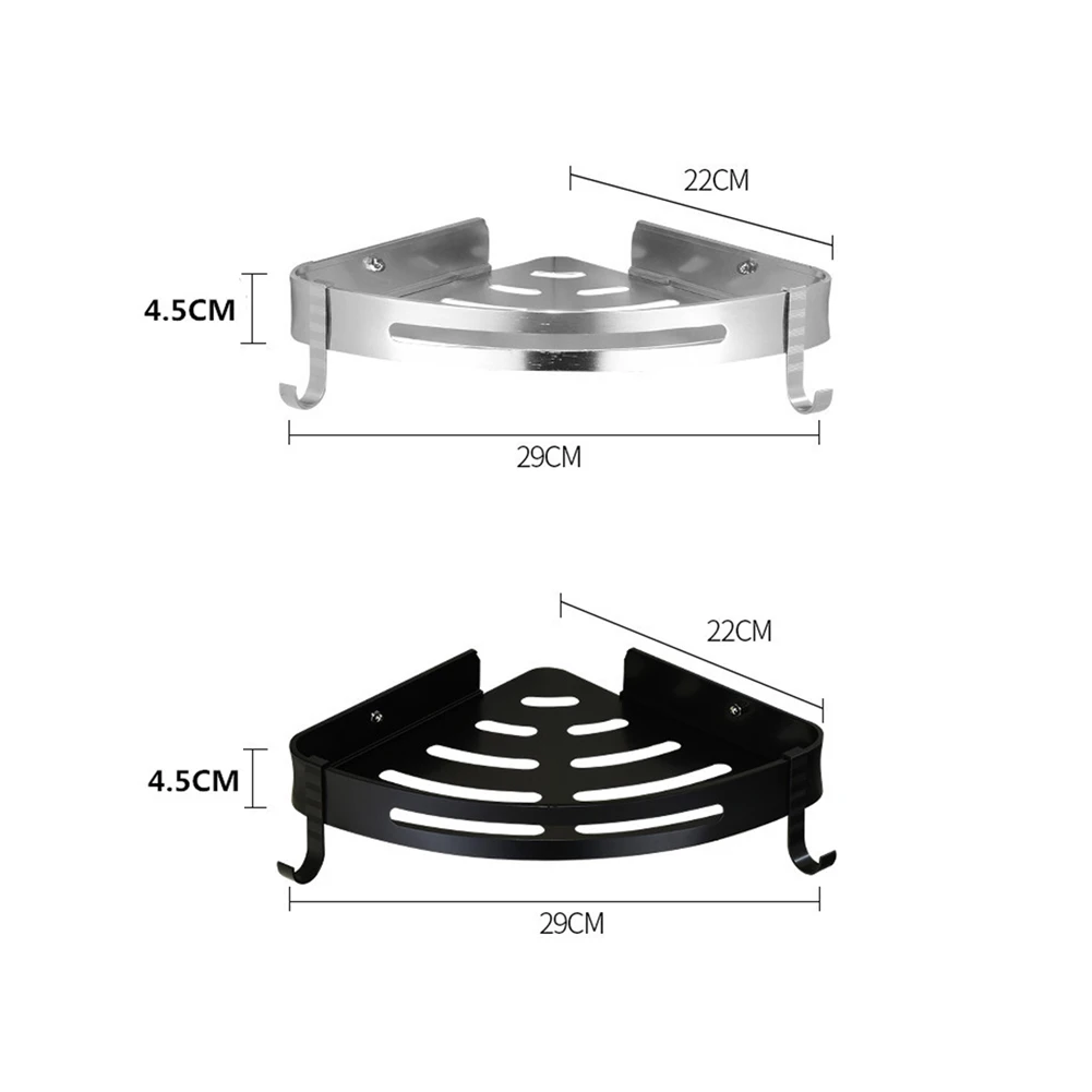 

Bathroom Corner Shelf Shower Rack Singl Aluminum Alloy Bathroom Shelf Accessories Set Removable Rack Bathroom Shelf Organizador
