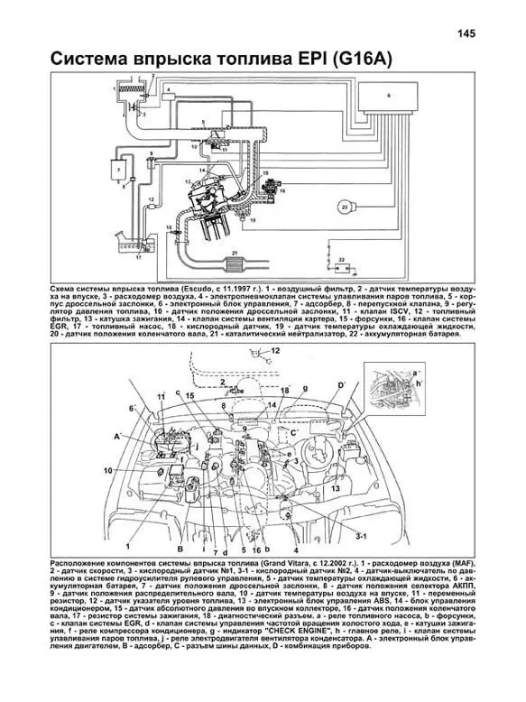 Руководство по ремонту для Suzuki Grand Vitara / XL.7 Escudo Chevrolet Tracker Mazda Levante. ISBN: 5-88850-199-9 |
