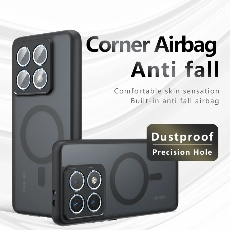 Чехол для Xiaomi 14T Pro 14 T роскошный бронированный матовый прозрачный магнитный чехол