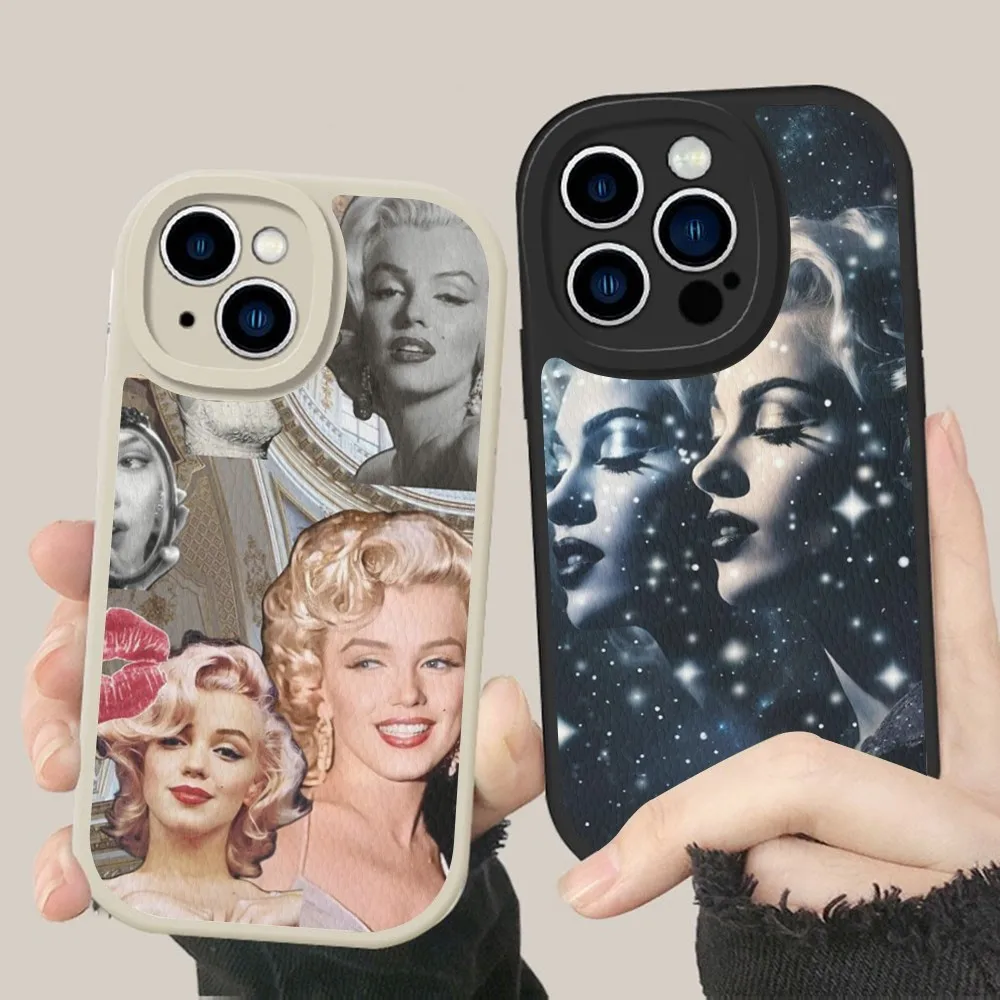 Чехол для телефона M-Marilyn M-Monroes из твердой кожи iPhone 16 15 14 13 12 Mini 11 Pro Max Xs X Xr 7 8 Plus Fundas