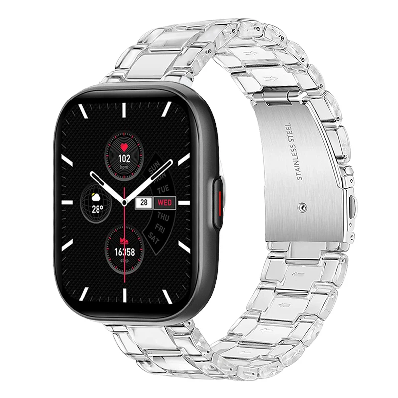 

Браслет из прозрачной смолы для Colmi P68 P71, ремешок для смарт-часов Colmi C81 C61 C60, ремешок для часов Colmi P20 P28 Plus, браслет Correa