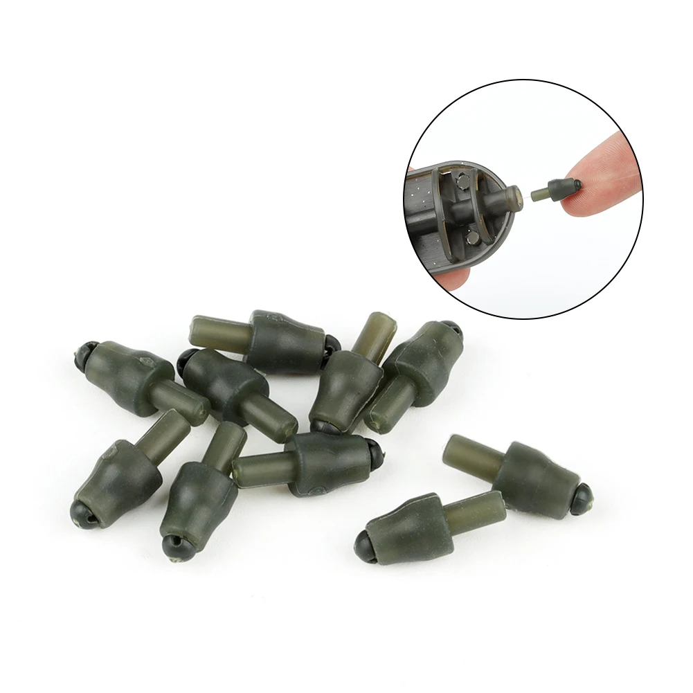 

10Pcs Carp Fishing Method Feeder Connector Inline Silicone Quick Change Bead For Hair Rig Fishing Lures Beads Accessories Baits