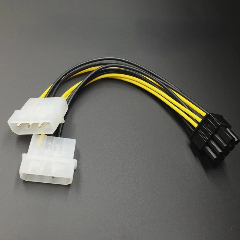 Cavo Di Alimentazione Per Scheda Video Da 18Cm A 8 Pin A Doppio 4 Pin A Forma Di Y Cavo Di Alimentazione Per Scheda Grafica Molex A 8 Pin Pci Express 