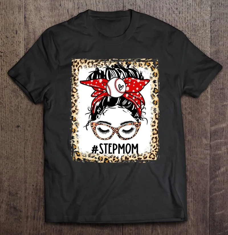 

Отбеленная футболка для бейсбола Stepmom в пучок, день игры матери, футболка для мужчин, мужская футболка, графические футболки