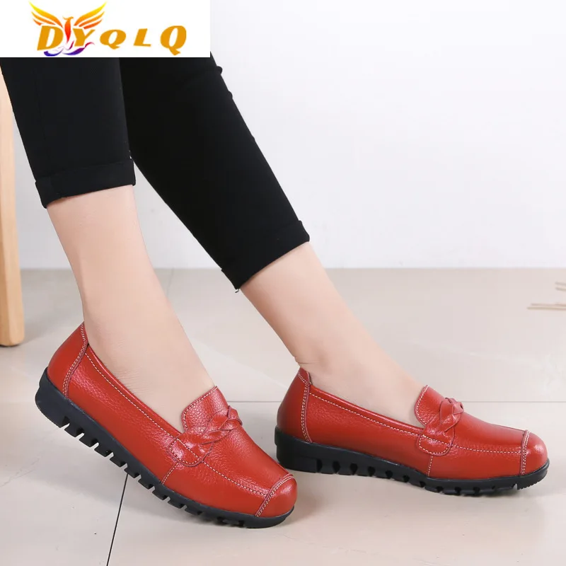

2022 Women's Shoes Leather Shoes Soft Bottom Women's Shoes Comfortable Breathable Slope With Flat Shoes Women's Shoes
