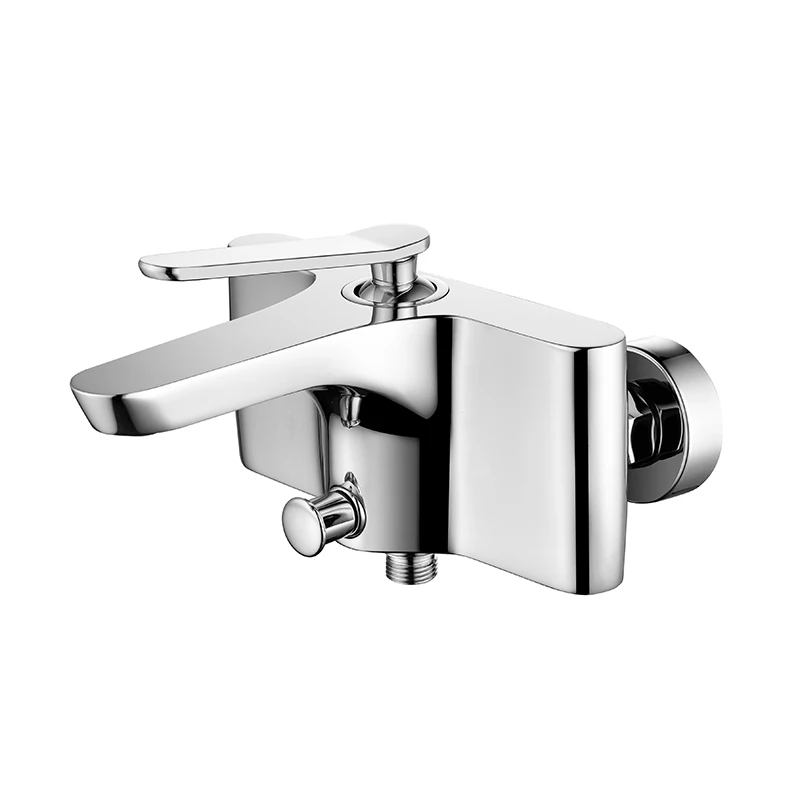

Heavy Duty Solid Brass Chrome And Black Bathroom Bathtub Mixer Faucet