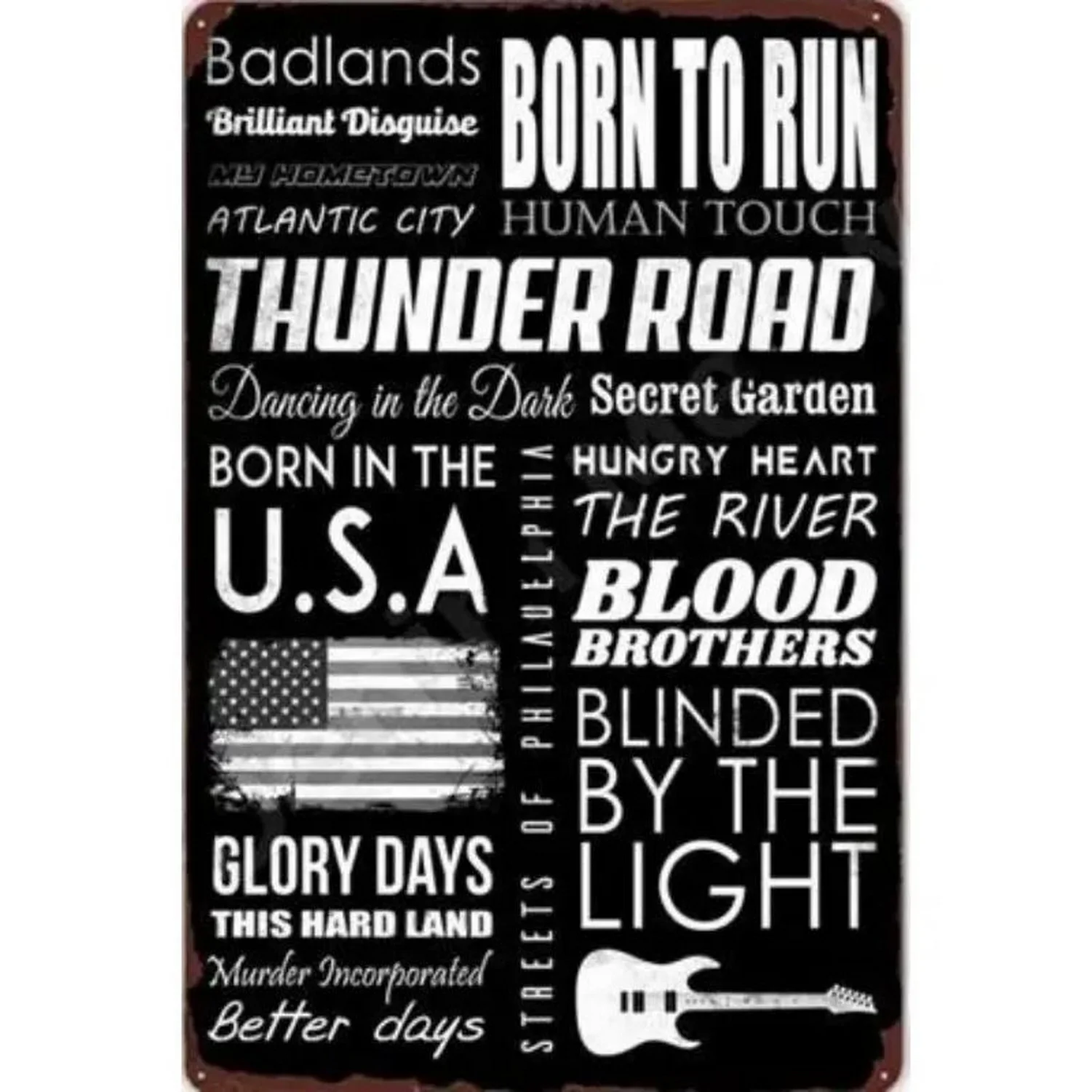 Винтажная Металлическая Жестяная Вывеска В Стиле Рок-н-ролл Украшение На Стену