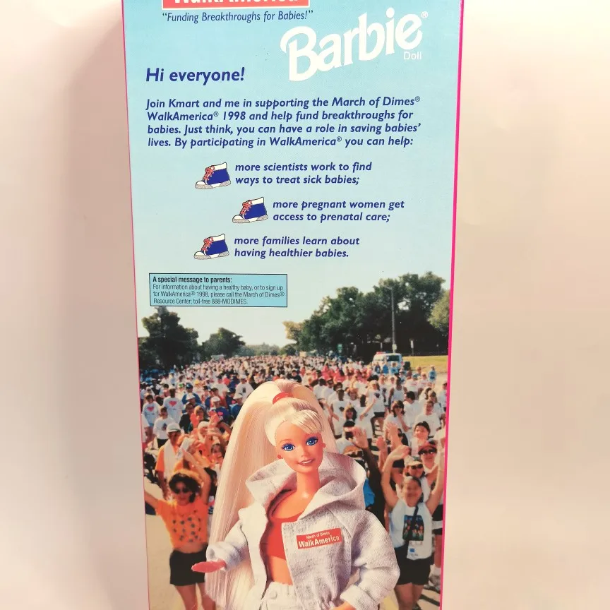 Original Barbie Marathon Sport 1997 March of Dimes Walk America Antique Collectible Girl Doll Toys for Collector Limited Edition images - 6