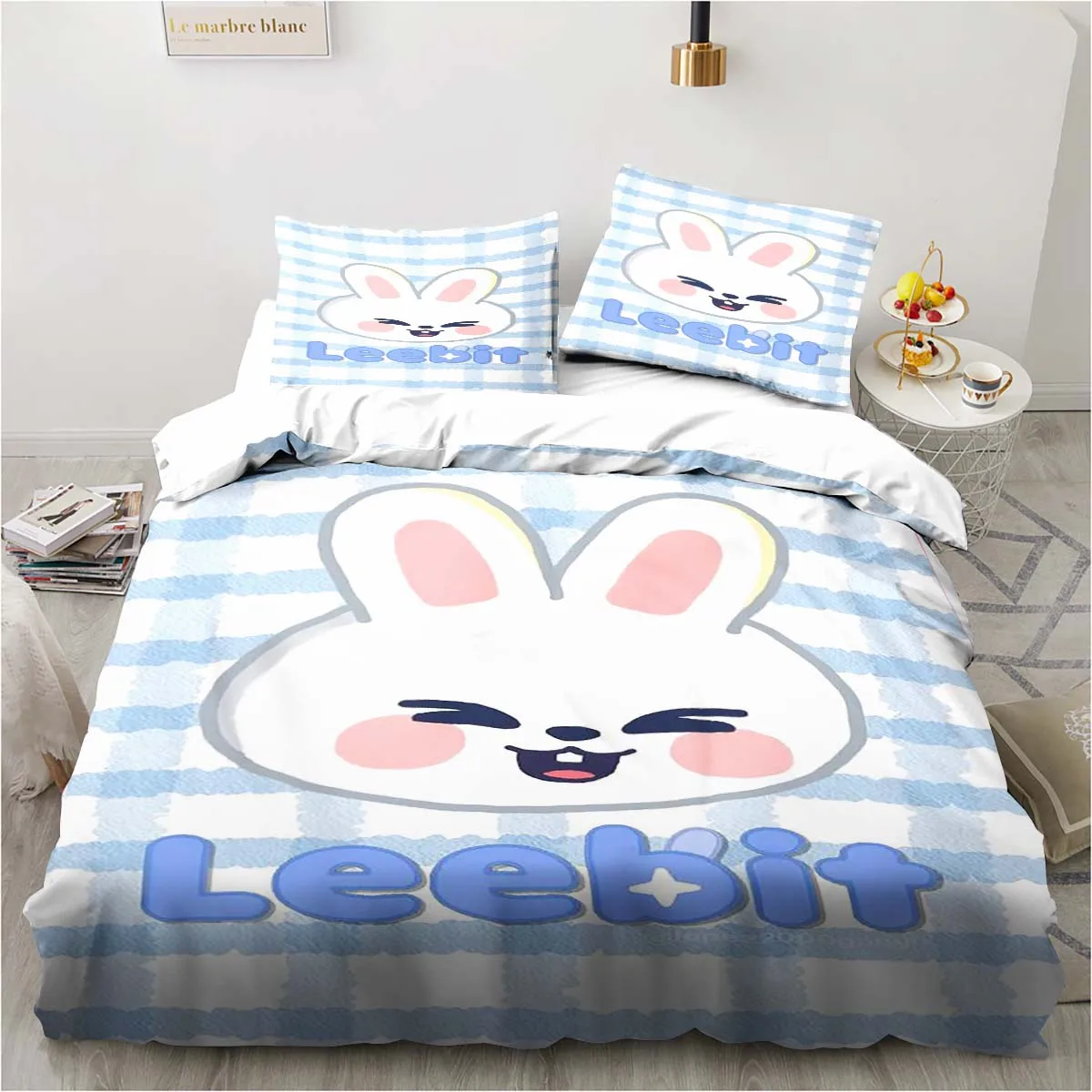 

Stray Kids Printed Bedding Sets Exquisite Bed Supplies Set Duvet Cover Bed Comforter Set Bedding Set Luxury Birthday Gift
