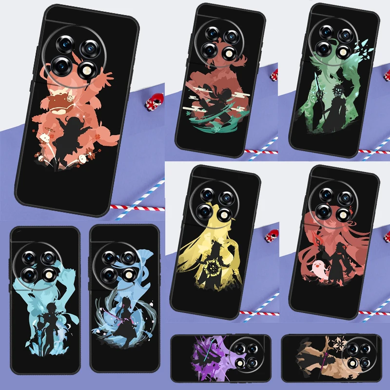 Чехол Genshin Impact Game Cover для OnePlus Nord 4 CE 2 3 Lite N20 N30 9 10 Pro 8T 9RT 10T 11 12 13 R