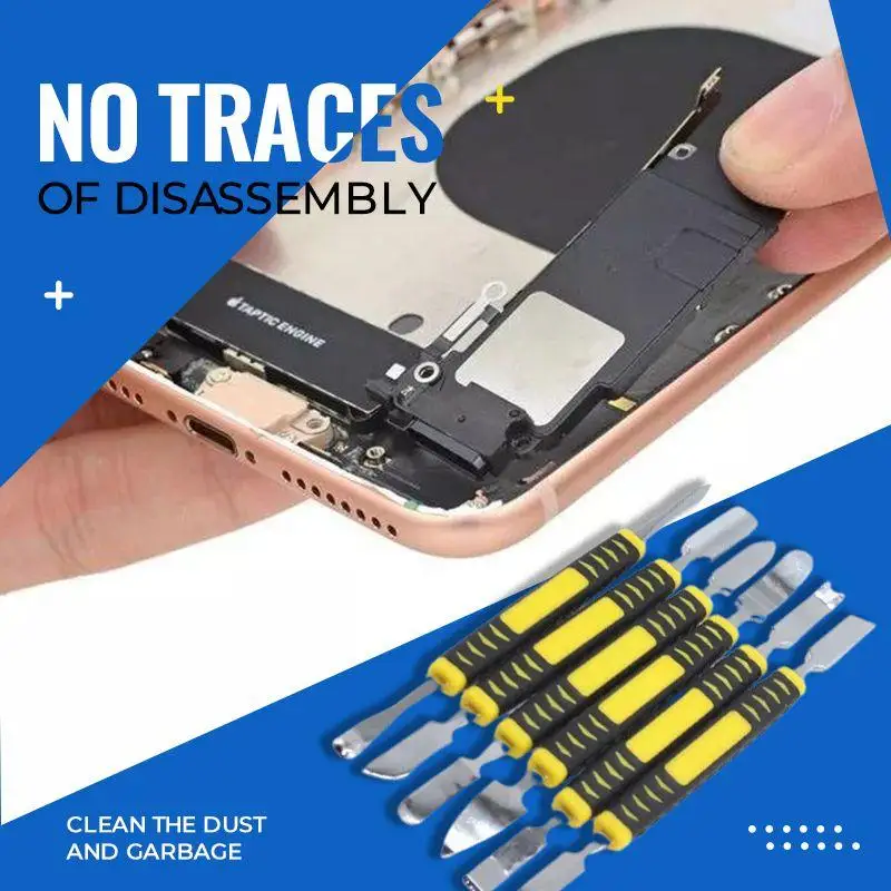 

6PCS Metal Crowbar Prying Opening Repair Tool Kit For Mobile Phone Notebook Dual Heads Metal Spudger Home Hand Tools Sets