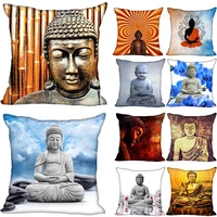 decorative pillowcase buddha square pillowcase soft