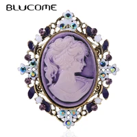blucome vintage style palace beauty head brooch women%e2%80%99s brooch for coat suit bag hijab pins badage wedding party jewelry gifts