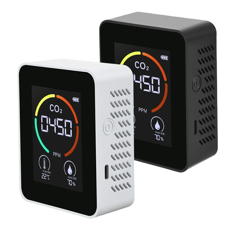 

2021 USB Indoor Portable Digital Monitor Air Detector LCD Temperature Humidity Carbon Dioxide Detector Ndir Ppm Flow Co2 Meter