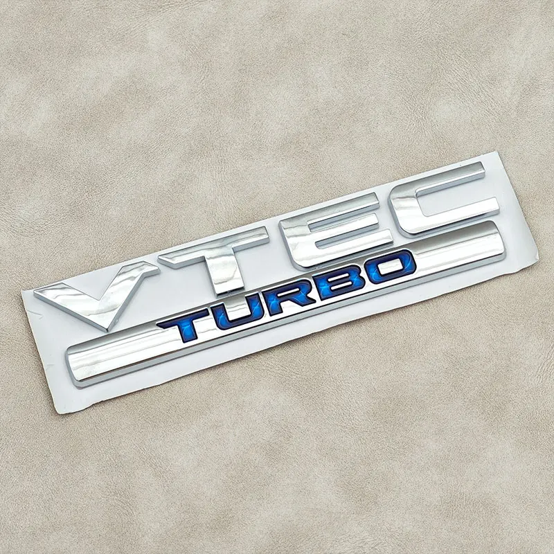 

3D ABS Хром VTEC TURBO Черные Буквы Эмблема Наклейка Для Honda Civic Accord CRV Автомобильный Задний Багажник Автоаксессуары