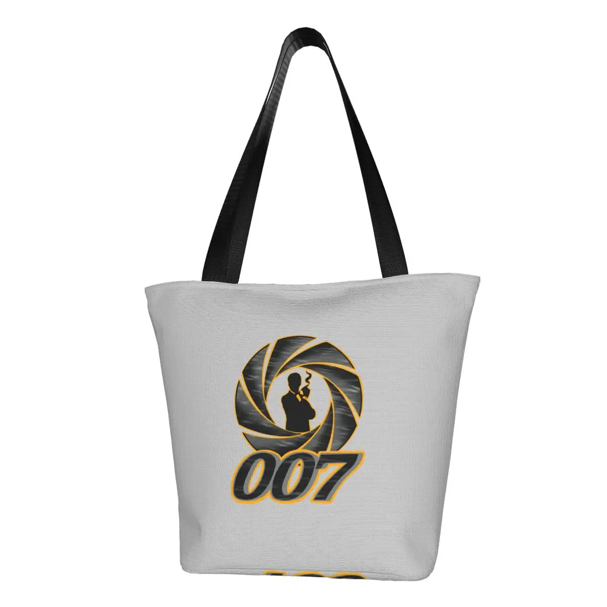 

Классическая Сумка-тоут для продуктов из фильма Джеймс Бонд 007, Женская забавная Холщовая Сумка для покупок через плечо, вместительная сумка