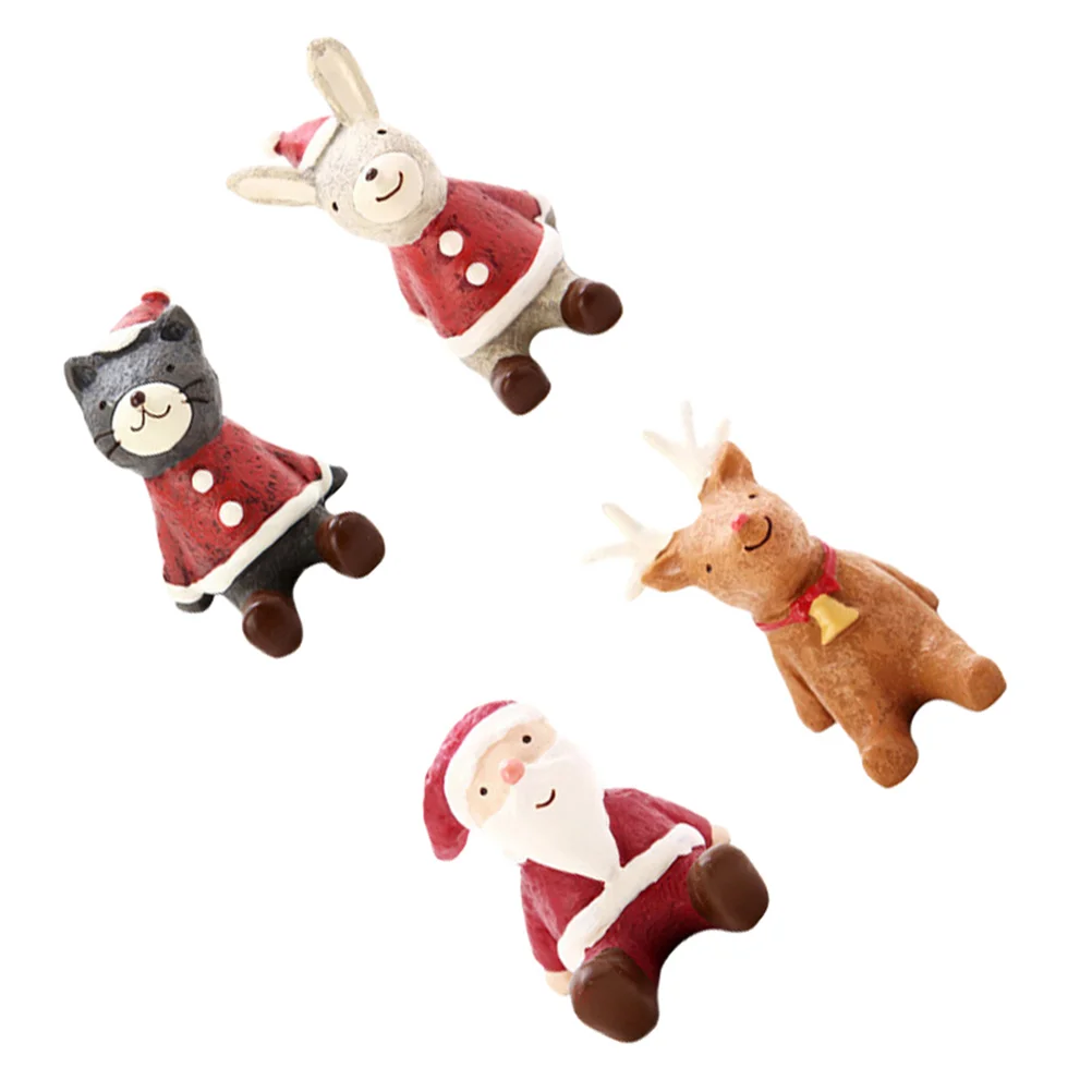 

Christmas Resin Miniature Decorations Ornaments Mini Craft Ornament Fillers Figurine Decor Landscape Micro Gifts Party Bag