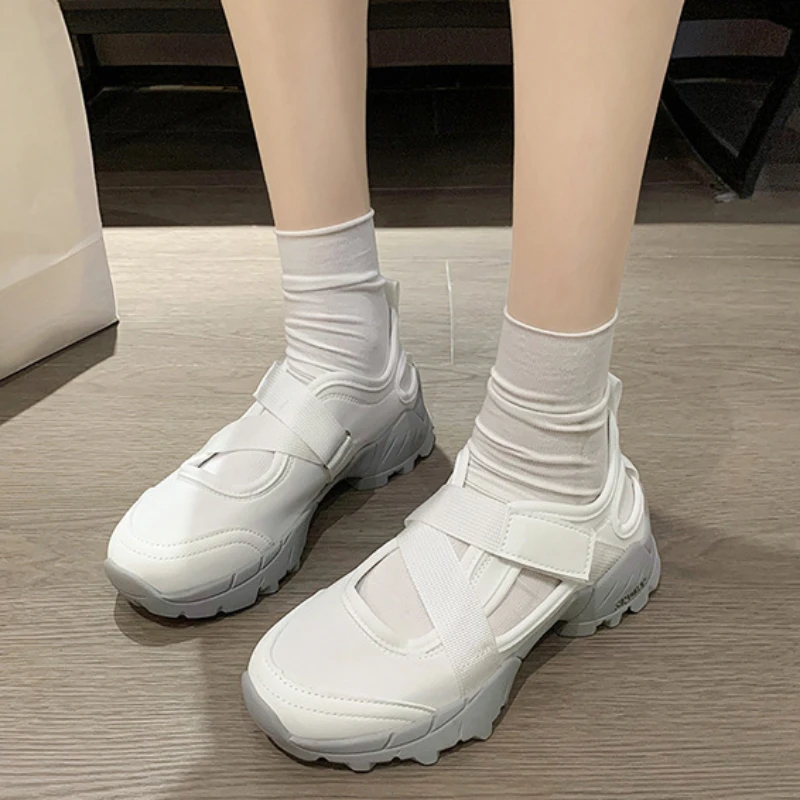 

BCEBYL дышащая летняя новая модная спортивная обувь с круглым носком для бега женские сандалии Zapatos Mujer Chaussure Femme