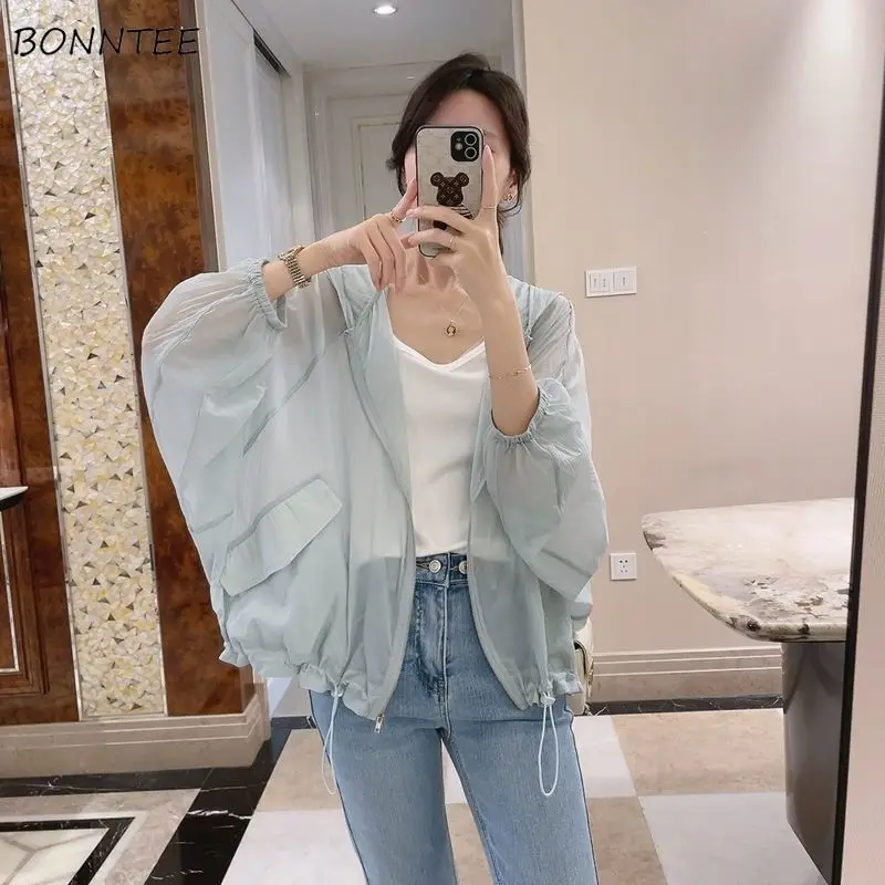 

Basic Jackets Women Perspective College Holiday Beach Casual Loose Sun-proof Ulzzang Summer Пиджак Женский Solid Cozy Elegant