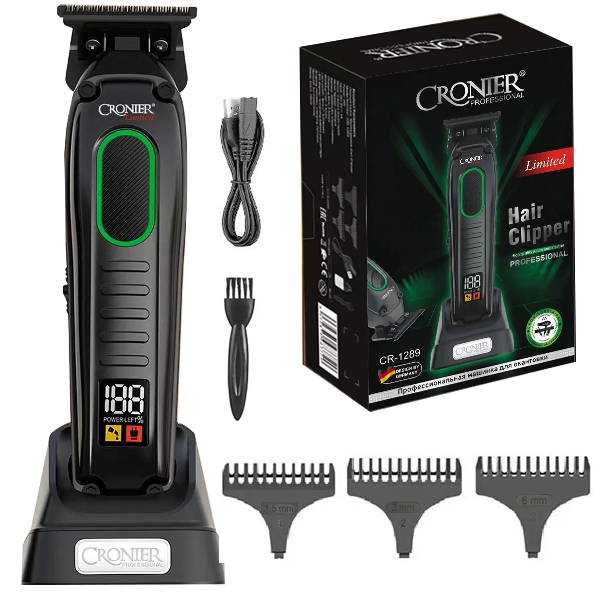 CRONIER PROFESSIONAL Беспроводной триммер для волос AliExpress