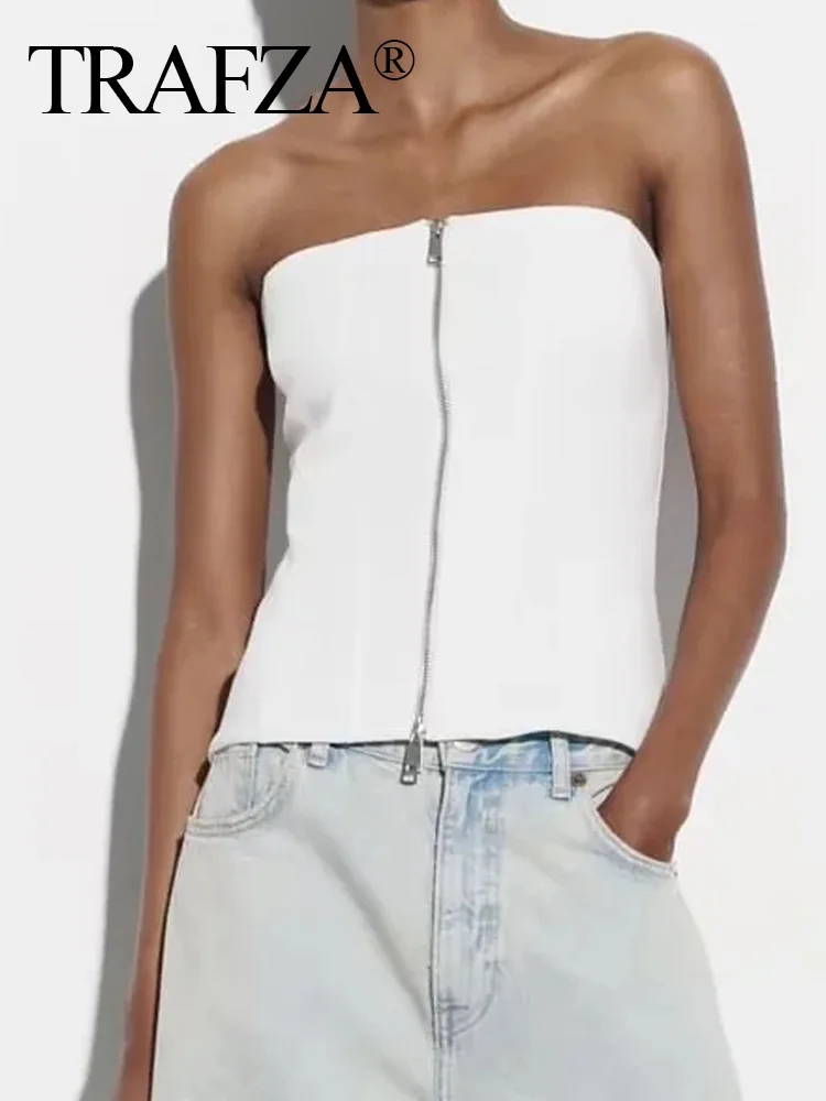 

Женский корсет с открытыми плечами и молнией спереди, на лето