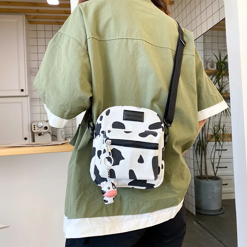

Women Girls Cartoon Cow Print Shoulder Crossbody Bag Lady Tote Satchel Purse bag for women cross body bags for women 2022 сумка